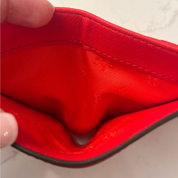 Tory Burch Vibrant Red Wallet with Gold Accent - Picture 5 of 8